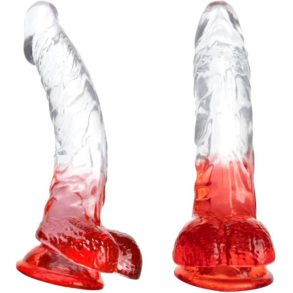 Dildo Traslucido Testiculos